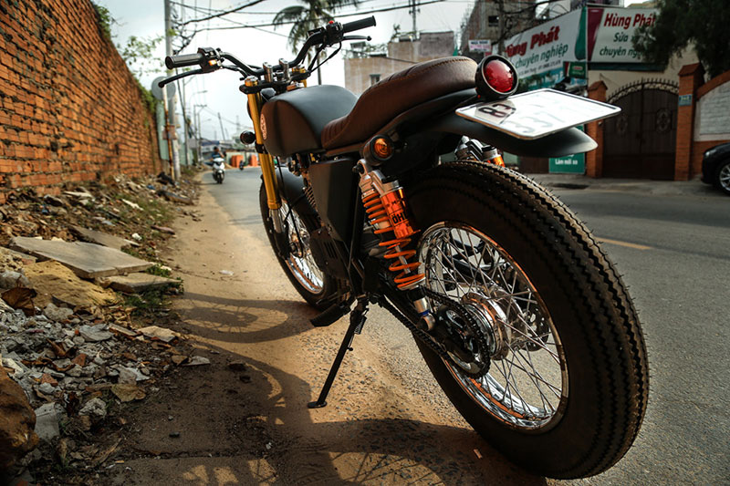 Suzuki GN125 độ phong cách tracker của biker Sóc Trăng